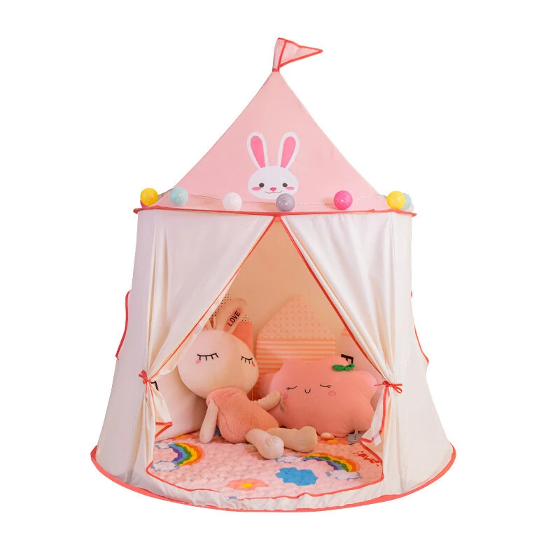 (image for) IPRee Indian Portable Play Kids Tent Indian Tent Yurt Children Indoor Outdoor Ocean Ball Pool Game Tent Castle Room House Toy